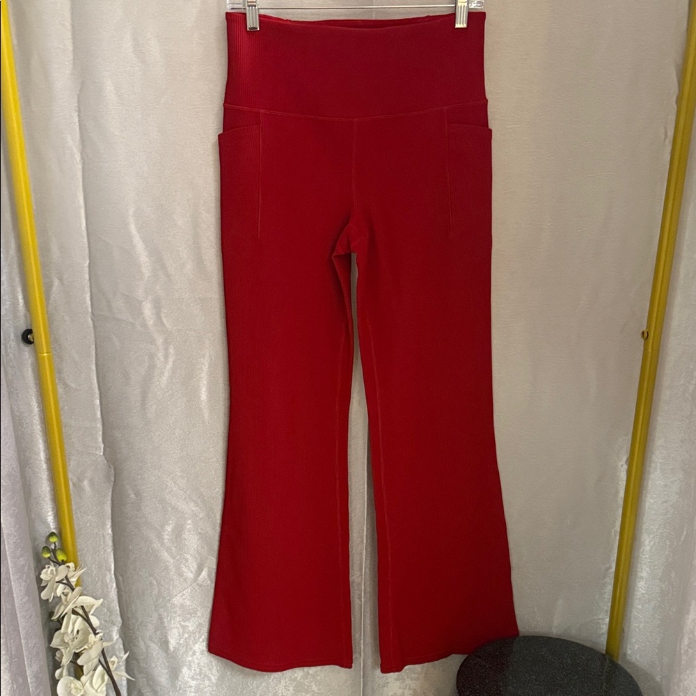 Athleta Red Boot Cut Pants